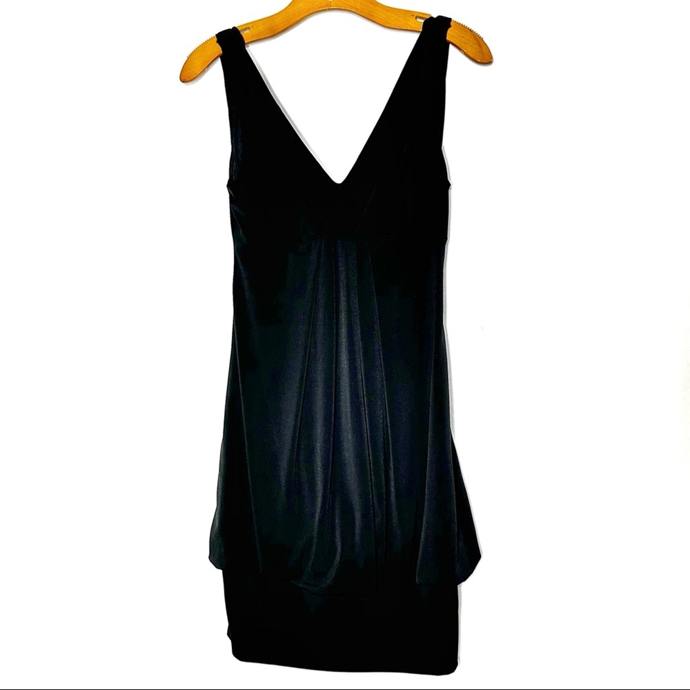 Eliza J Missy Dress Sz S 4 Black Scoop Back Polyester Rn 114244 36” long